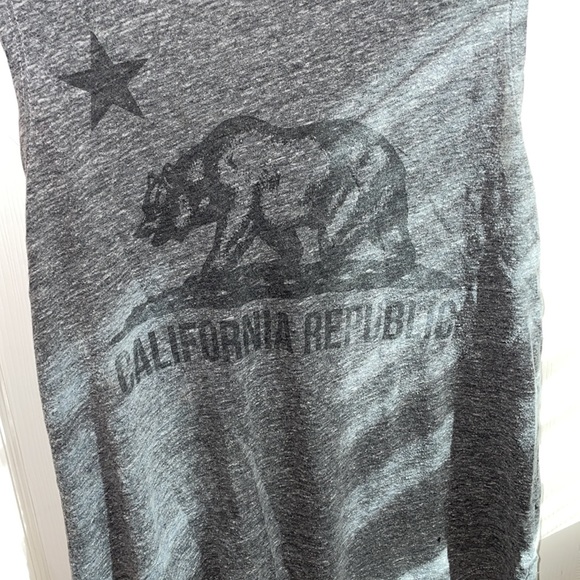 🐻Small Womens Grey Vintage California Republic Muscle Tee - Picture 2 of 3